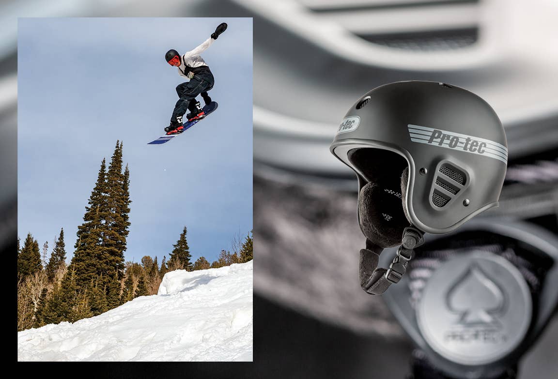 full helmet snowboard Old School Snow w/MIPS standing eternal above the clouds LOW PRO Snow Certified Helmet