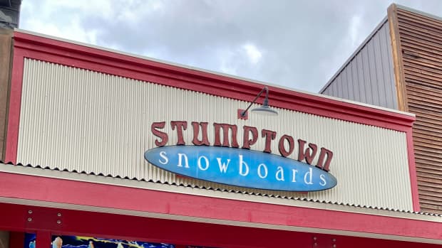 Stumptown Snowboards in downtown Whitefish.
