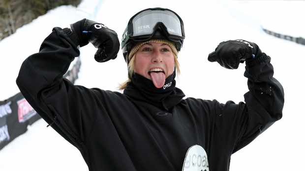 Mia Brookes of Great Britain poses with the medal after winning gold in the Women's Snowboard Slopestyle Finals on day 1 of the X Games Aspen 2024 on January 26, 2024 in Aspen, Colorado.