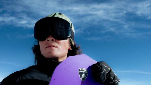 Name Droppin Mark McMorris Signature Oakley Airbrake XL Snowboarder