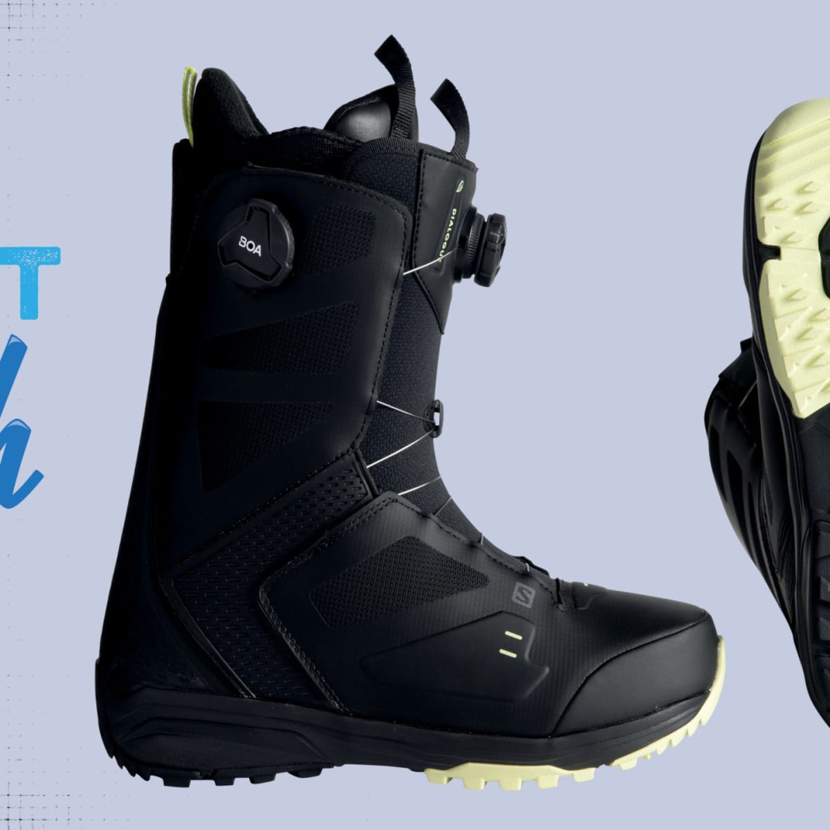 2021 Two Feet of Fresh Salomon Dialogue Dual BOA Boot Snowboarder