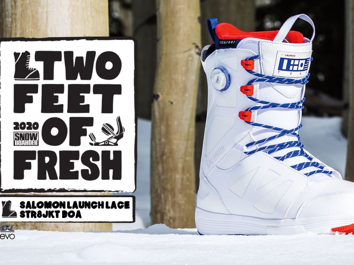 Two Feet of Fresh 2020 Salomon Launch Lace Str8jkt Boa Highlights Snowboarder
