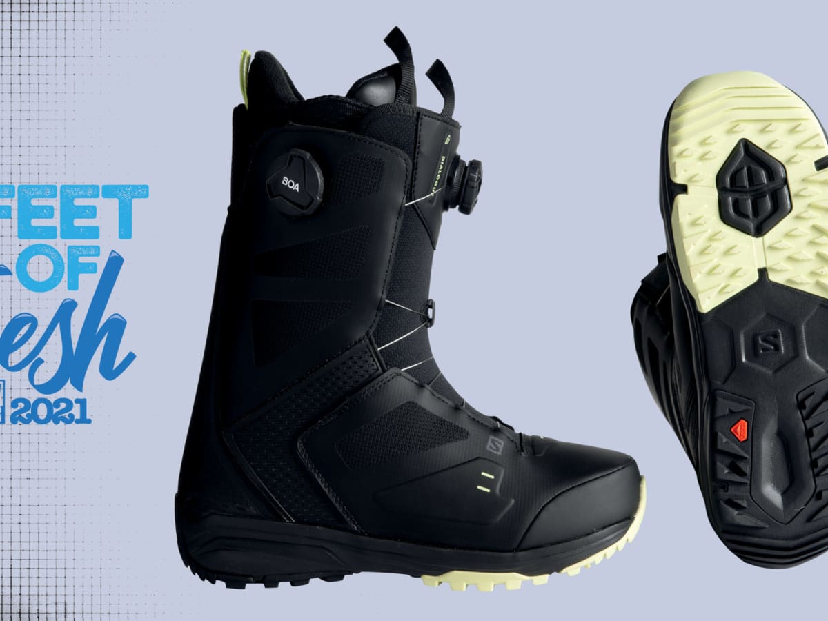 2021 Two Feet of Fresh Salomon Dialogue Dual BOA Boot Snowboarder