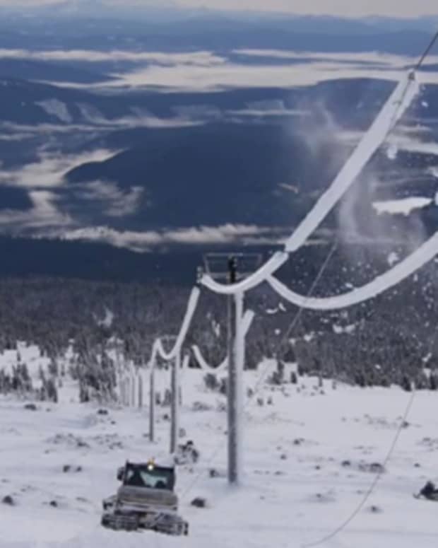 Chairlift Gone Wrong Snowboarder