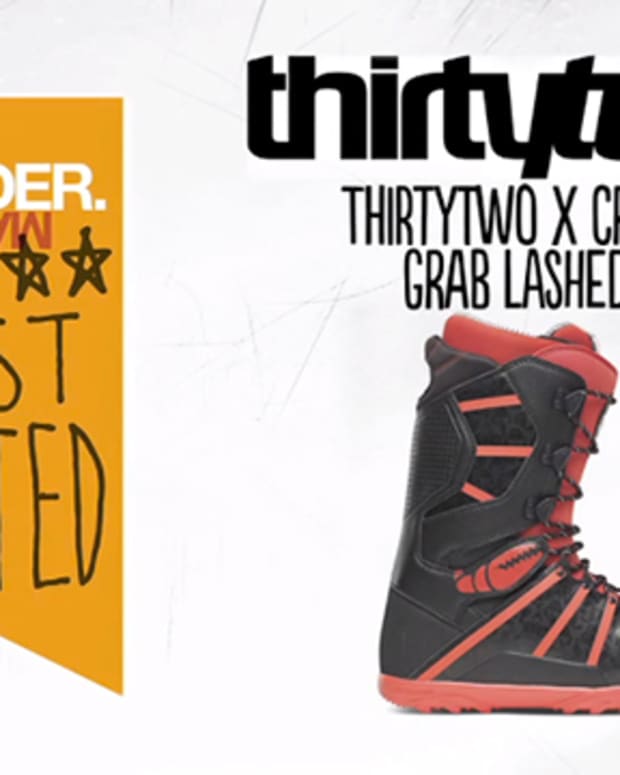 Gear of the Day: ThirtyTwo x Crab Grab Lashed Snowboard Boots