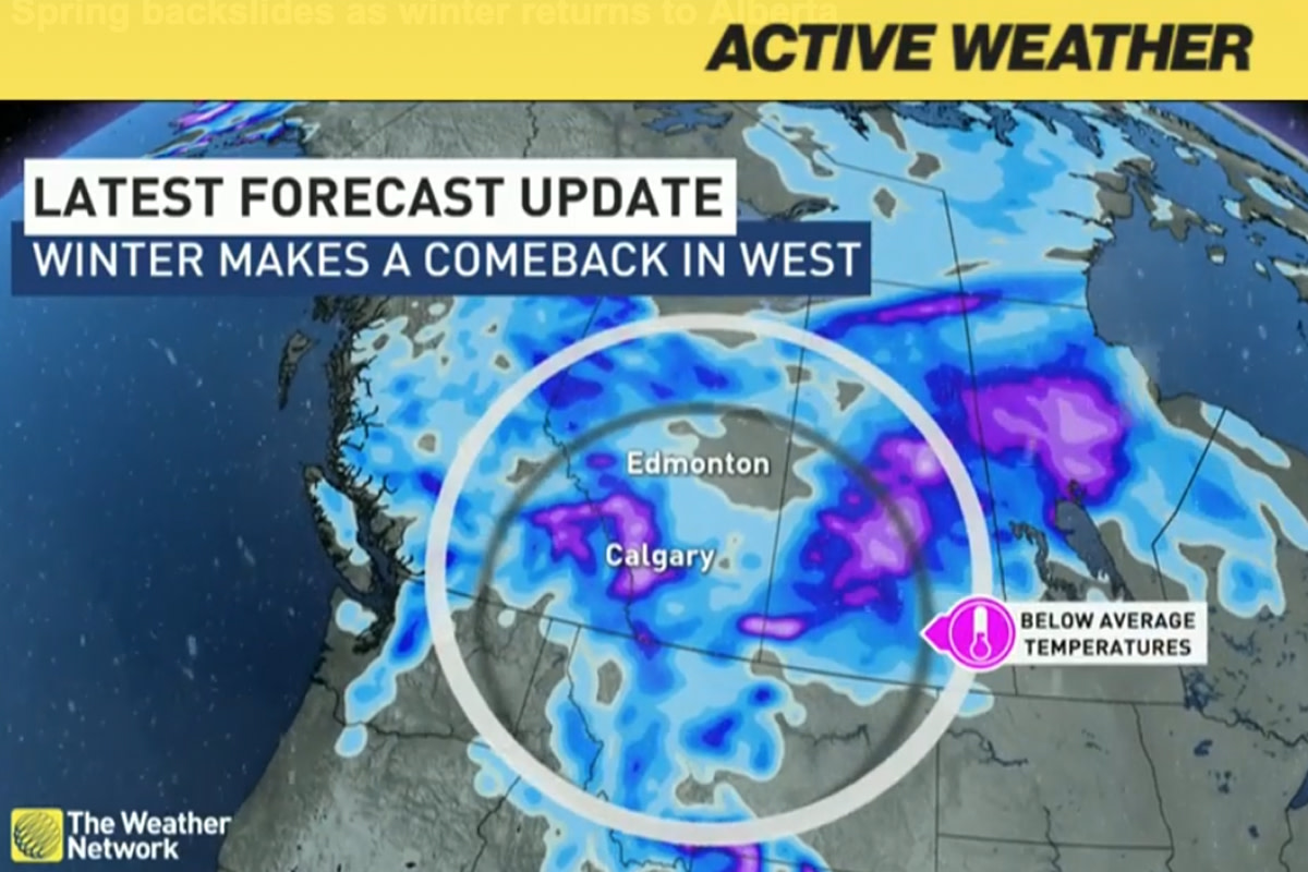 April Snow Hitting Alberta This Week