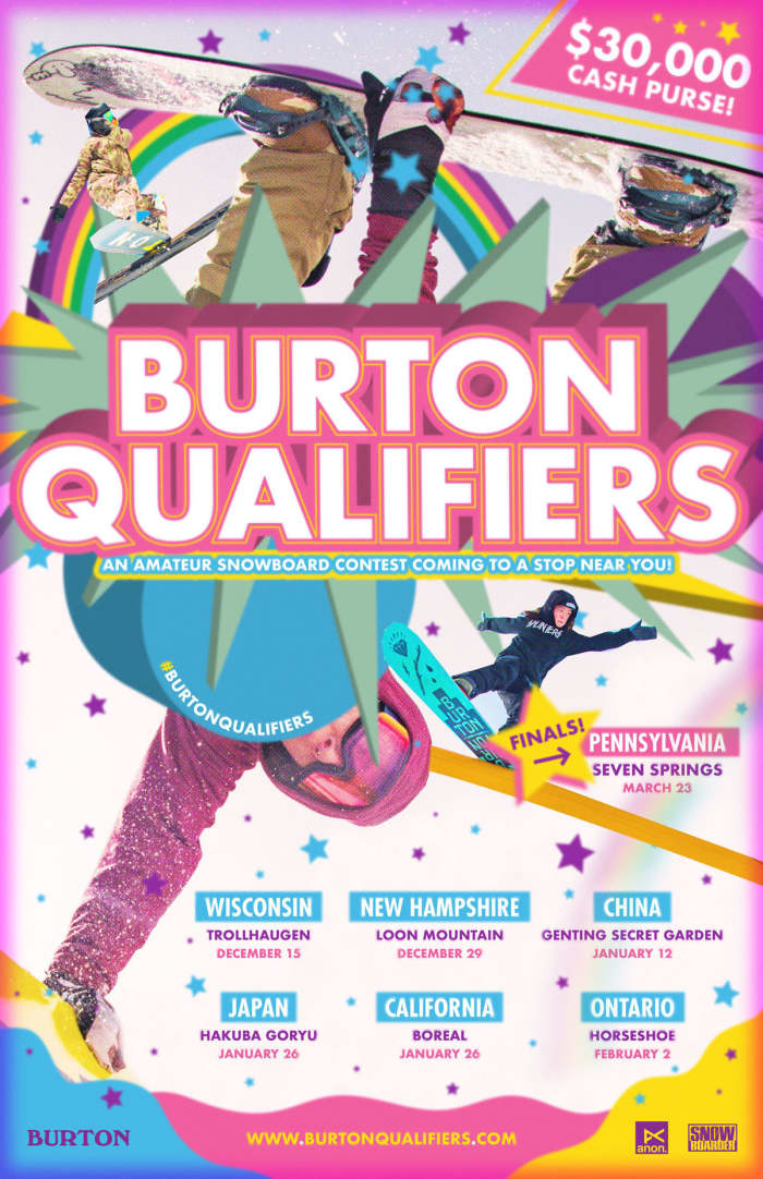 Announcing the 2019 Burton Qualifiers Snowboard Contest Series Schedule