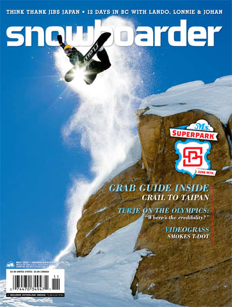 SNOWBOARDER Magazine November 2009 Issue On Sale Now - Snowboarder