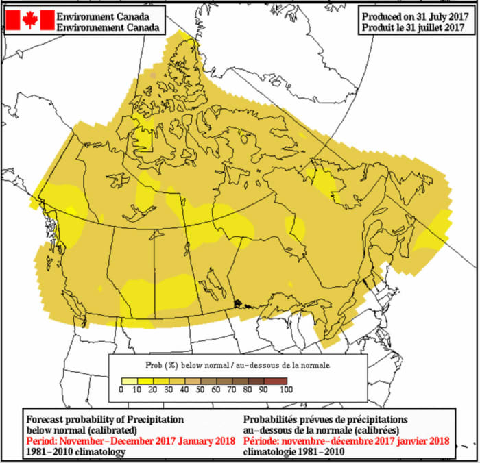 2018 Winter Weather Forecast Canada Snowboarder