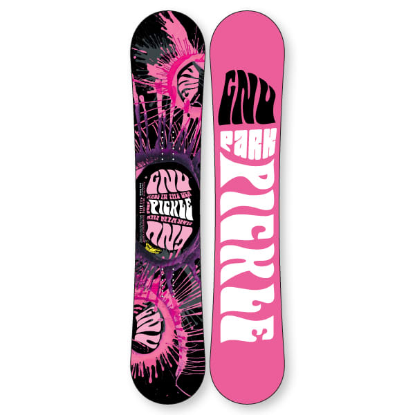 GNU Girls Pink Pickle Woman's Snowboard Snowboarder