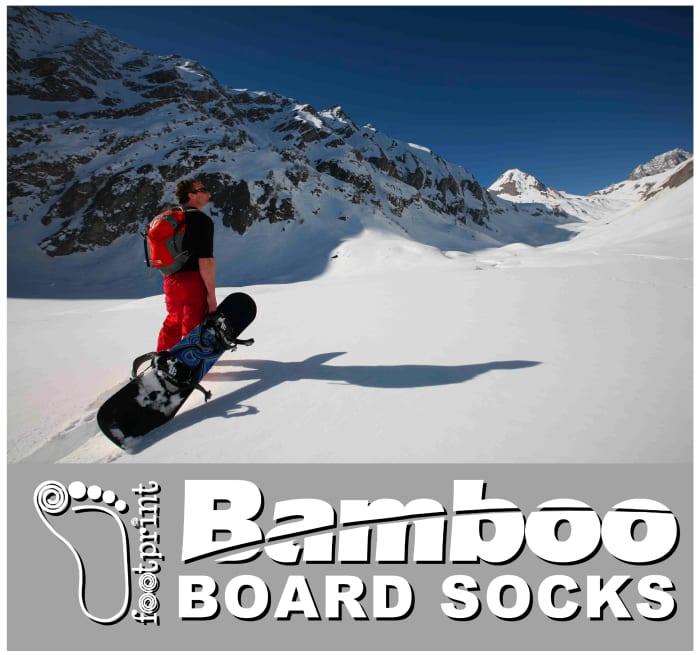 Footprint Bamboo Board Socks Snowboarder