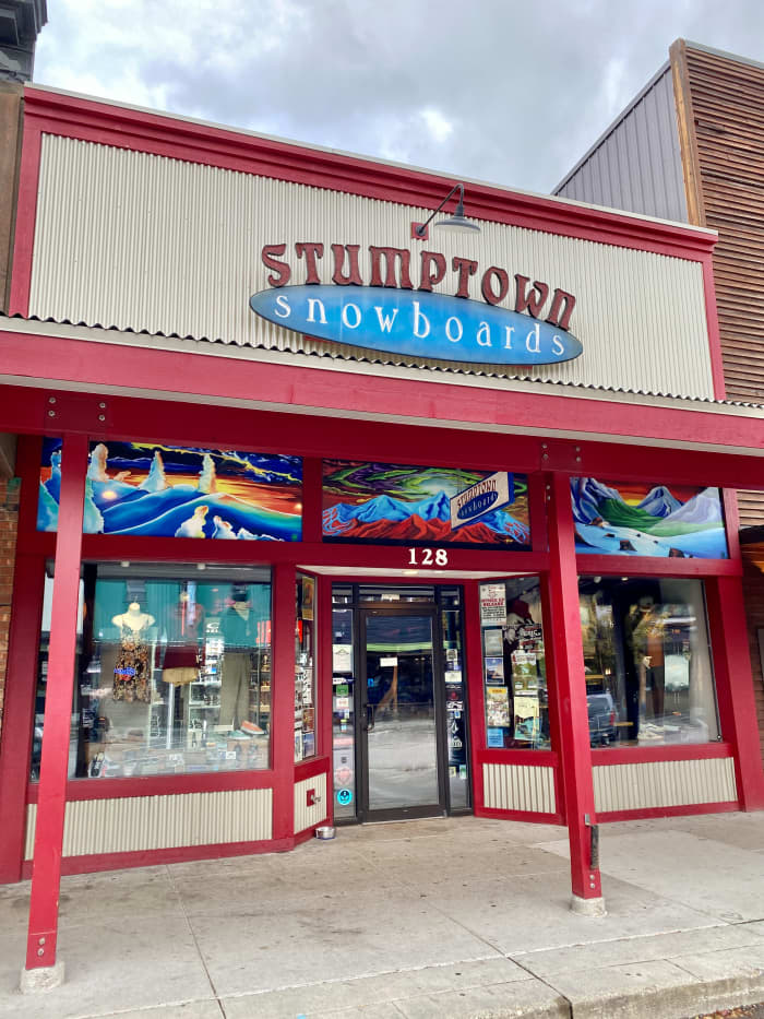 Stumptown Snowboards in downtown Whitefish.