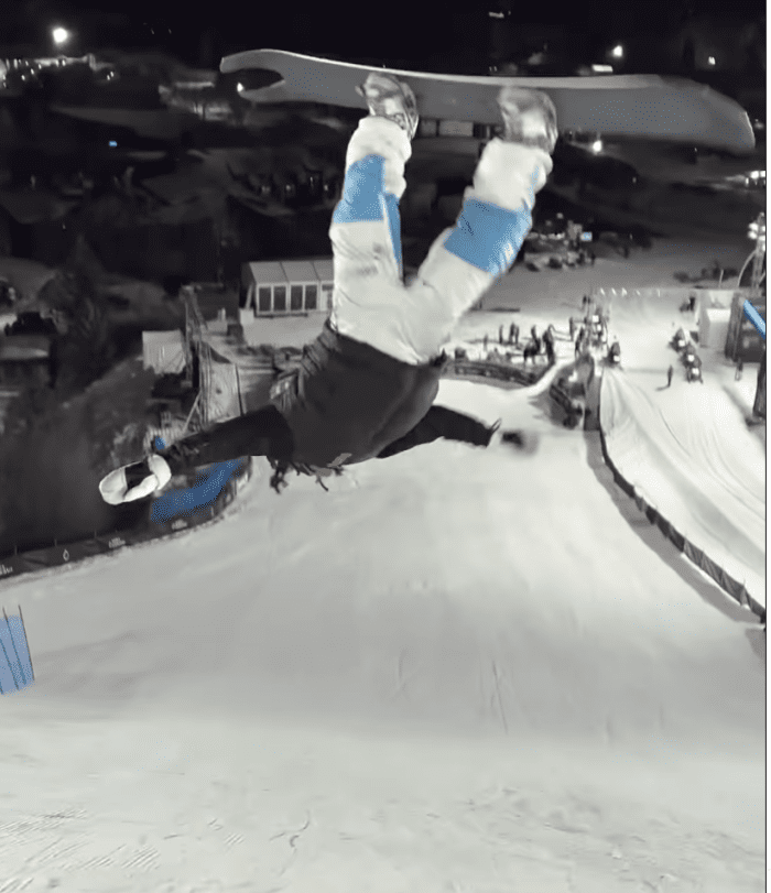 Zeb Powell Shows Off Before X Games Even Starts! Snowboarder