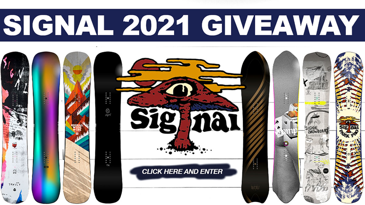 Signal Snowboards Giveaway! Snowboarder