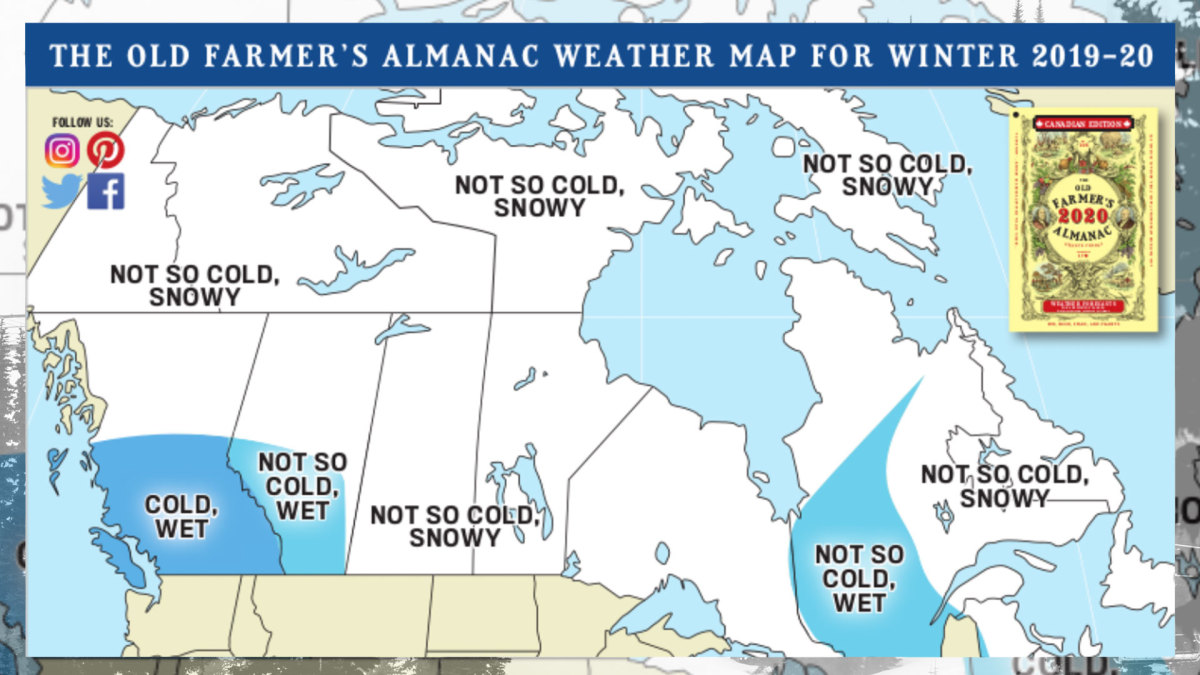 Old Farmer's Almanac Winter Weather Forecast 2020 Canada Snowboarder
