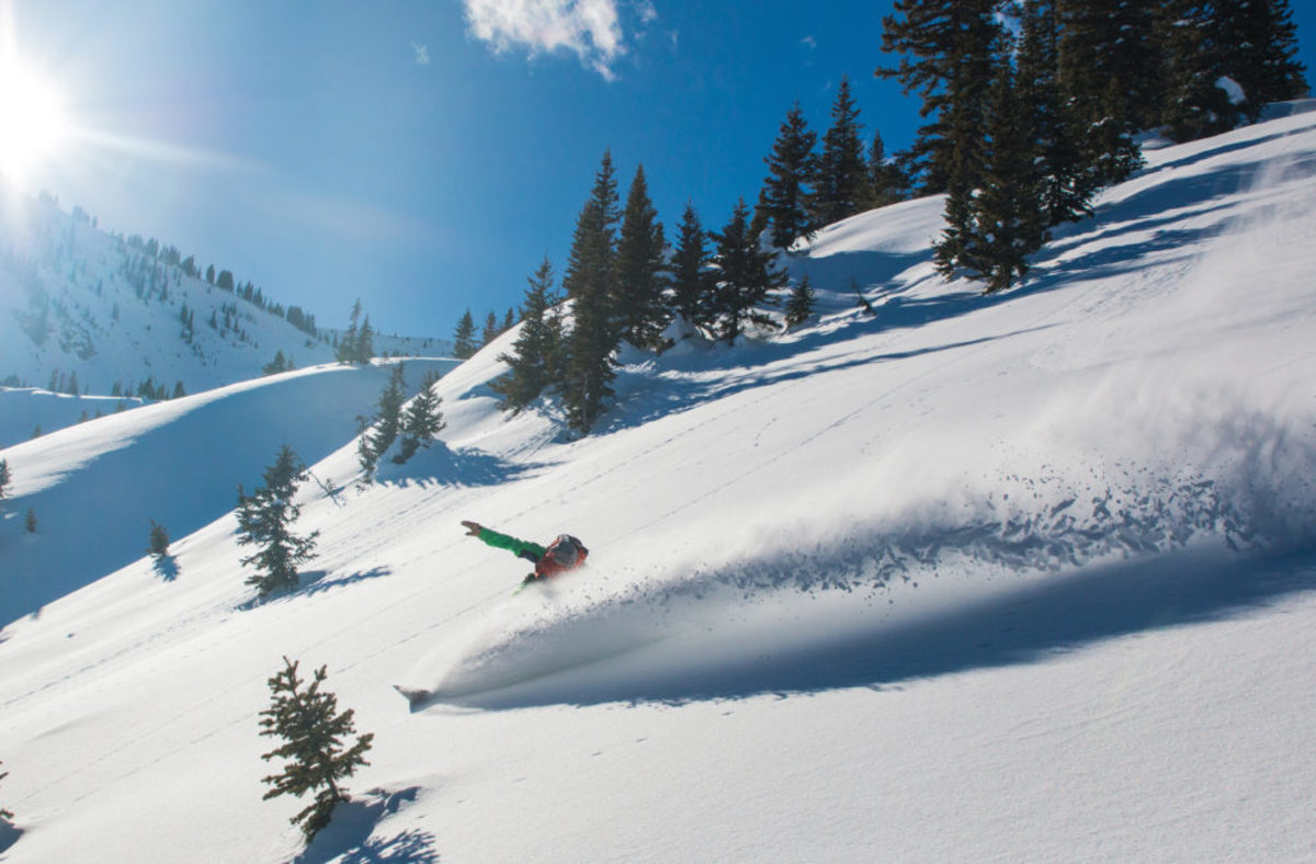 Crested Butte Closes For the Day After Heavy Snowfall Snowboarder