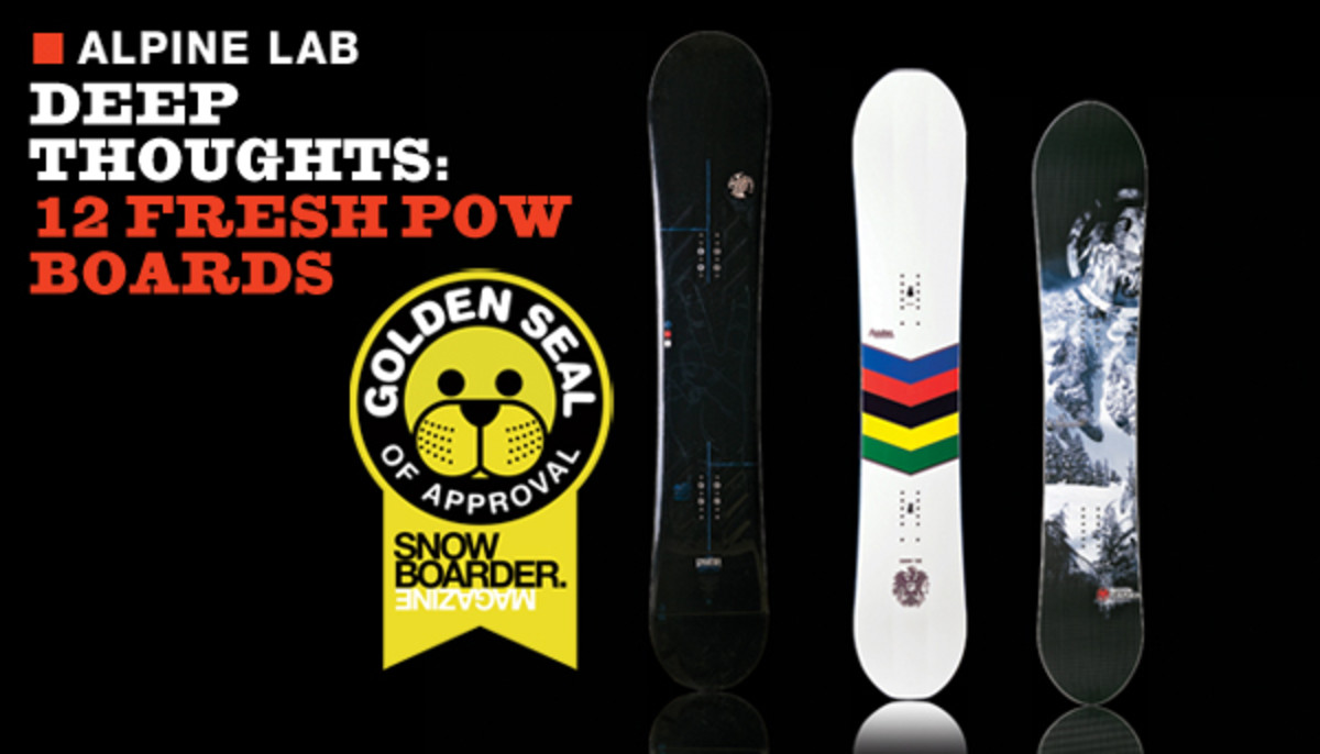 Alpine Lab Product Reviews The Best Powder Boards Snowboarder