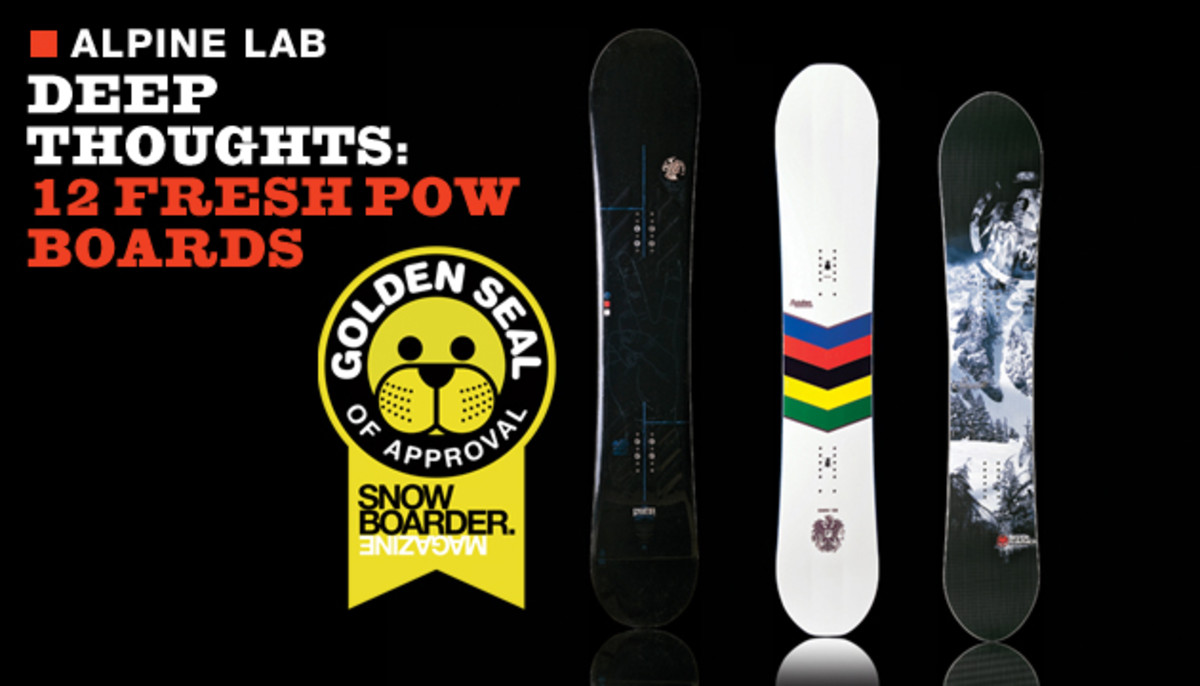 Alpine Lab Product Reviews The Best Powder Boards Snowboarder