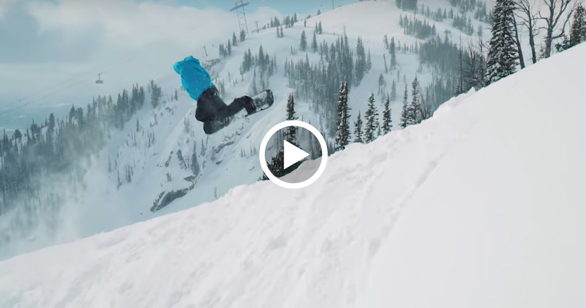 Earth Surfing Jackson Hole with Bryan Iguchi and Jamie Lynn Snowboarder