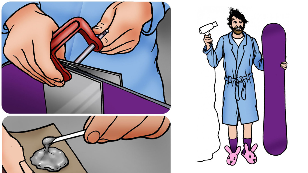 Fix A Cracked And Dented Edge On Your Snowboard TransWorld Snowboarding