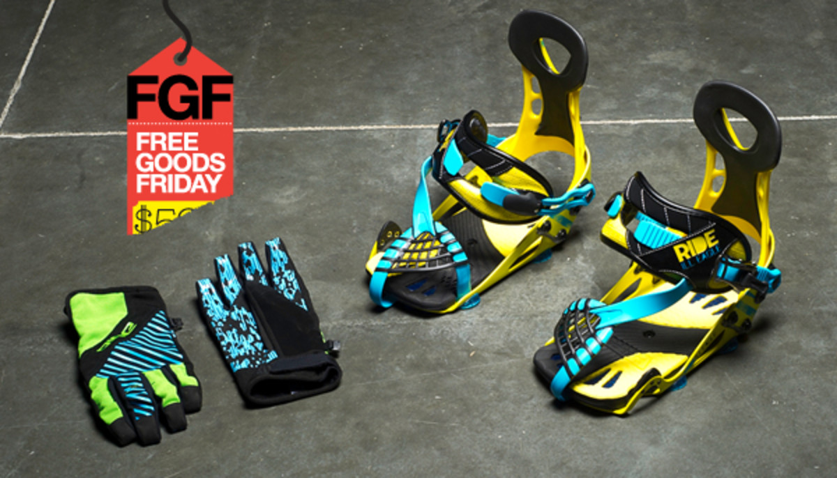 Free Goods Friday Ride Bindings Snowboarder