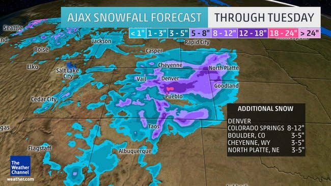 NOAA Winter Storm Warning : Blizzard is Coming to Colorado - Snowboarder