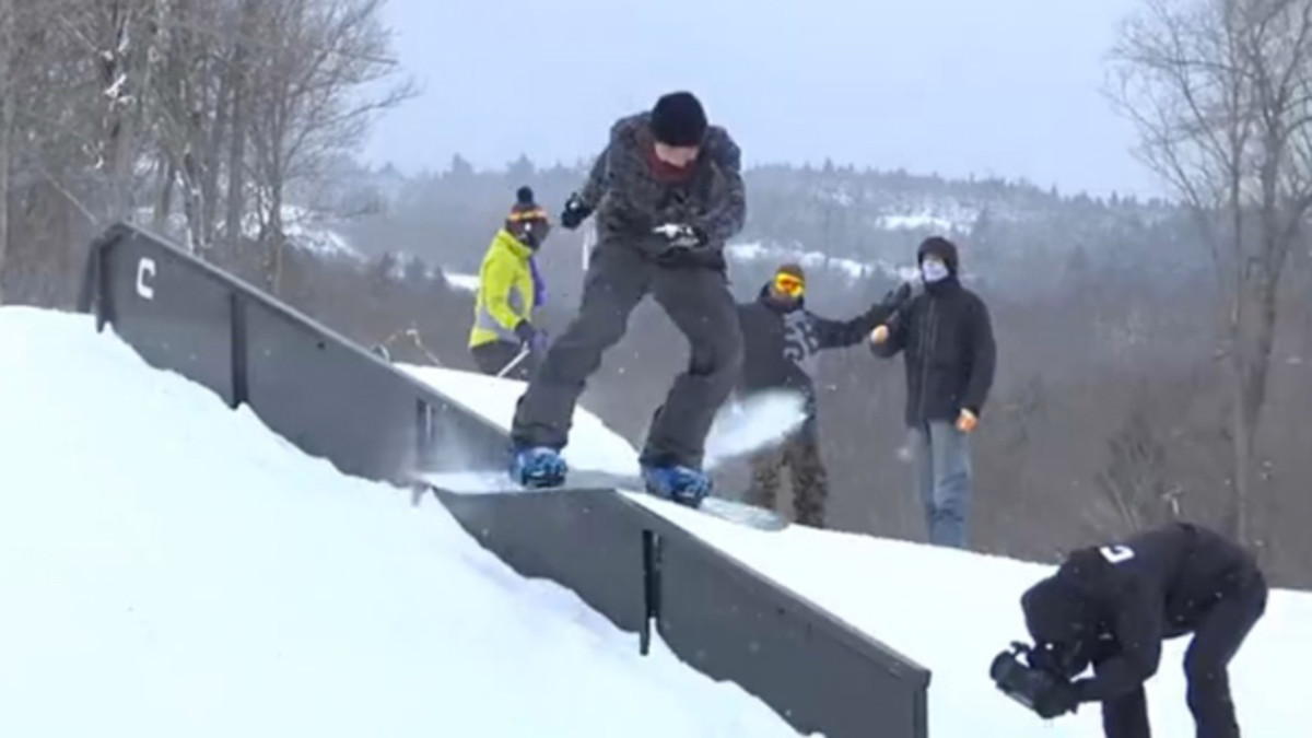 Max Lyons at Mount Snow Snowboarder