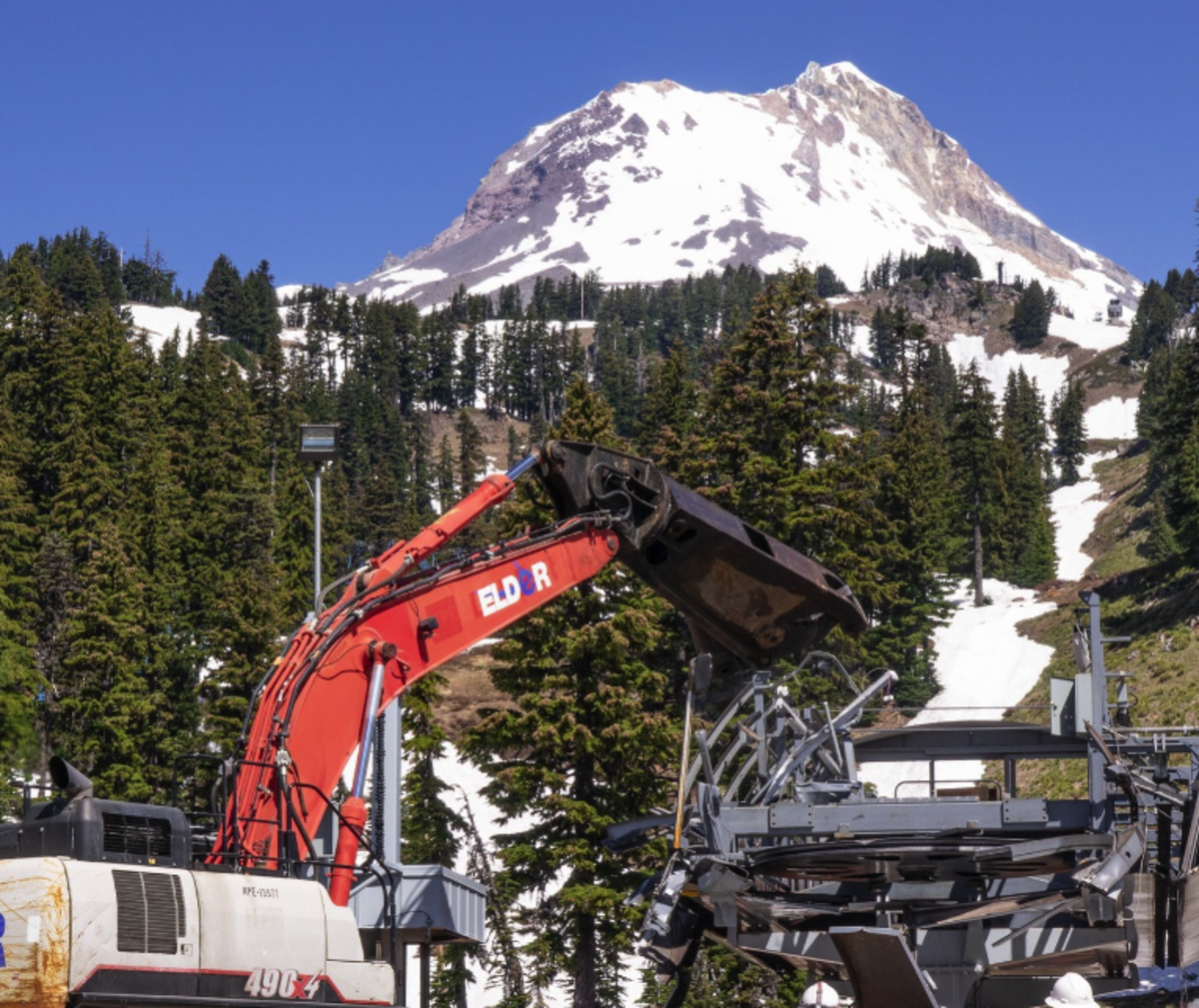 Construction Commences on New Chairlift at Mt. Hood Meadows Snowboarder