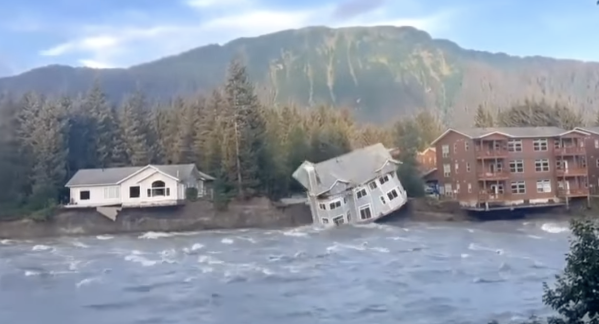 Watch Unprecedented river flooding occurring in Juneau, Alaska Takes