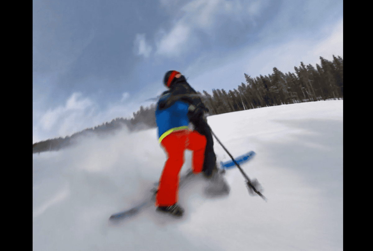 Out Of Control Skier Slams Into Unsuspecting Snowboarder