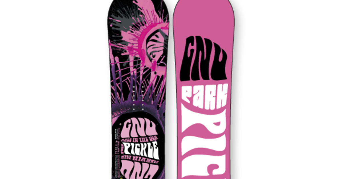 GNU Girls Pink Pickle Woman's Snowboard - Snowboarder