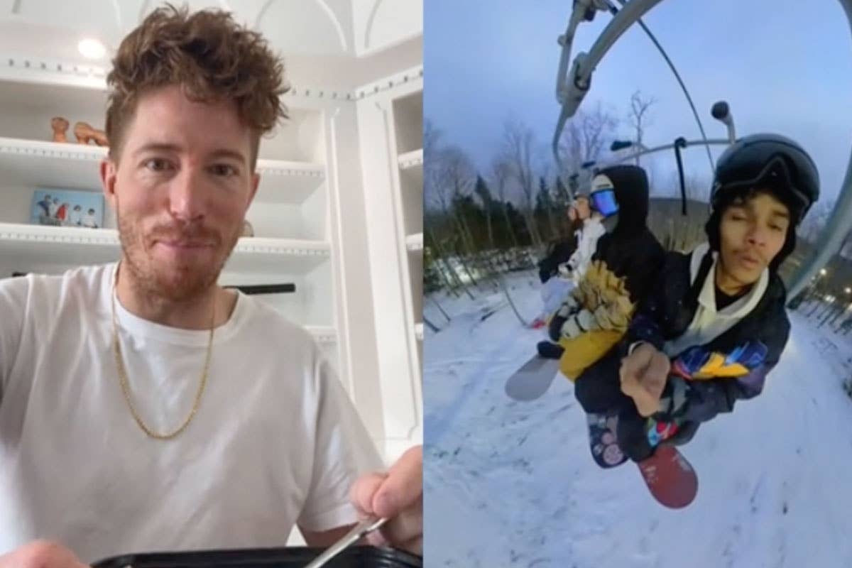 Shaun White Reacts To Young Couple Arguing on the Chairlift - Snowboarder