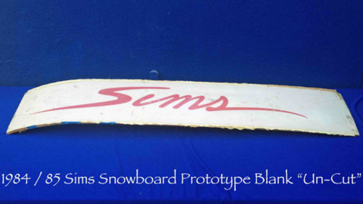 Vintage Sims Snowboard For Auction | TransWorld SNOWboarding