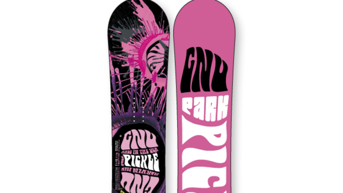 GNU Girls Pink Pickle Woman's Snowboard - Snowboarder