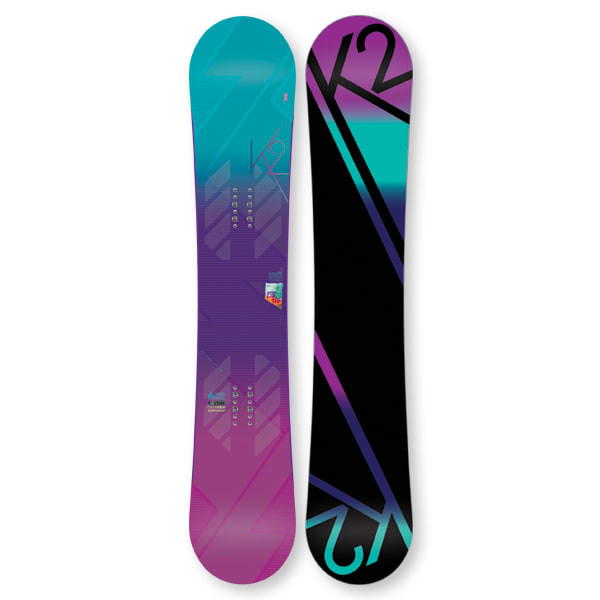 K2 Eco-Pop Woman's Snowboard - Snowboarder