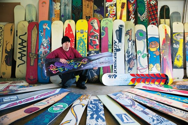 ラッドエアー　スノーボード　ヴィンテージ RAD AIR スノーボード 177cm ブラック タンカー 2x4｜トレファク